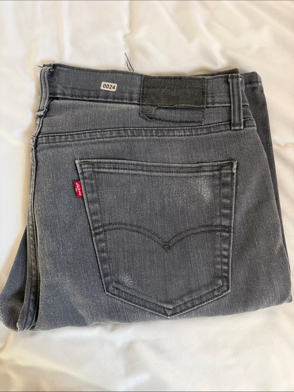 Levi's Charcoal Gray Denim Jeans with Red Tab